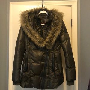 Olive Green Winter Puffer Coat